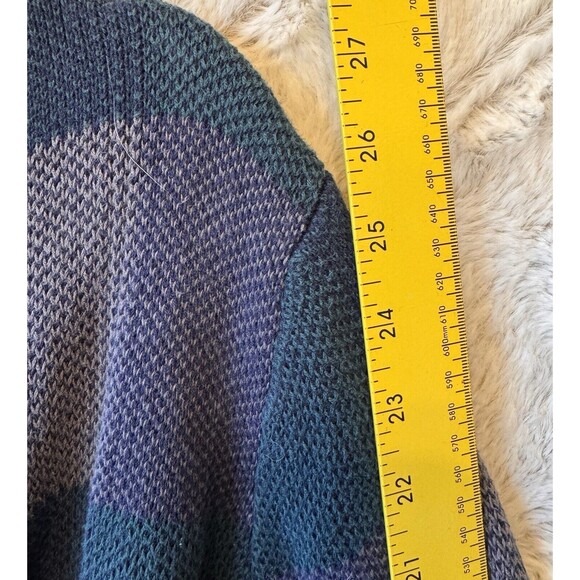 Mod Cloth Cardigan Sweater Womens Size 1X Open Front‎ Cozy 100% Cotton Blue Cozy - Picture 9 of 9